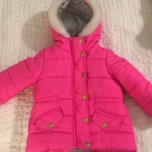 Carters Kids Winter Puffer Jacket Hot Pink